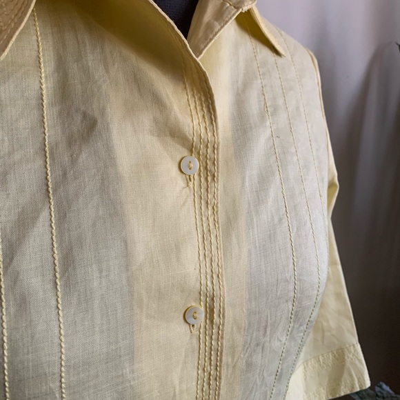 Reves Collection linen blouse size XL - Picture 2 of 4